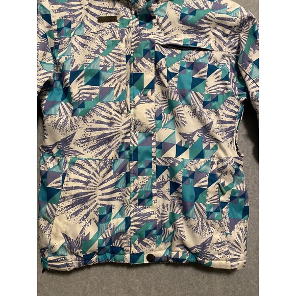 Liquid Venture Snowboard Jacket Girls Large Purple Teal Teen Geometric Insulated - Picture 4 of 16
